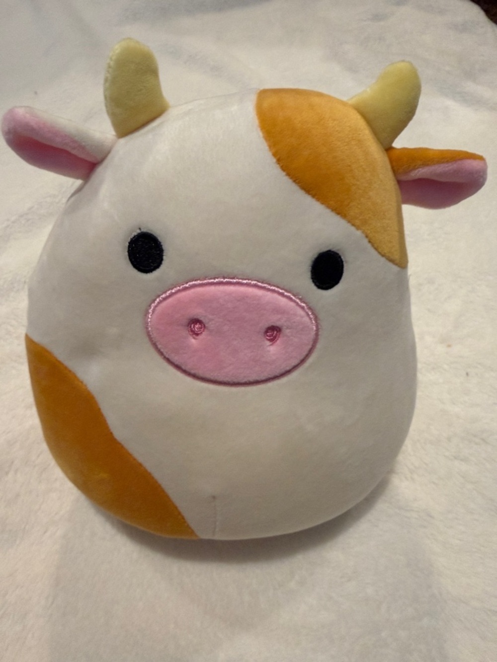 Squishmallows Cow Plush - White, Pink, Yellow, Orange-RARE